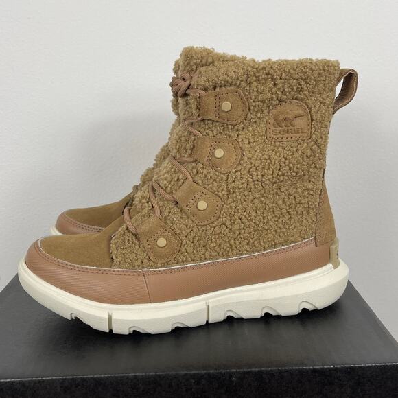 New Sorel Explorer II Joan Cozy Boots in Delta/Fawn Suede Women's Size 6 - Picture 3 of 6